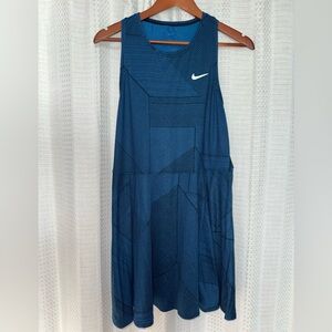 NikeCourt Dri-FIT Advantage Sleeveless Grid Print Tennis Dress